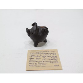 Pig Three Legged Chilean Good Luck Pig Dark Brown