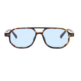 YAMEIZE Retro Pilot Sunglasses for - Women Men Classic Double Bridge Vintage Style Sunglasses UV400 Protection Square Eyewear Driving