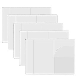 5pcs Transparent Frosted Document Protection Bags Passport Cover ID Card Passport Credit Card Change Bus Card Waterproof and Tear Proof Bag Travel Essentials (Transparent Ppassport holder)