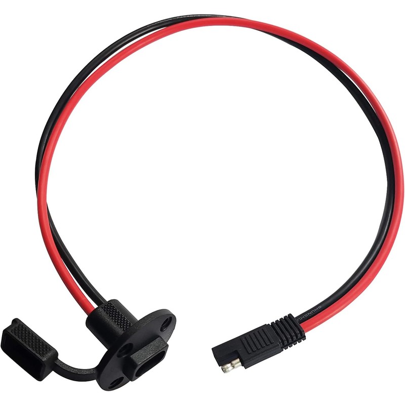 10AWG SAE Cable,SAE to SAE Solar Weatherproof Socket Sidewall Port,SAE