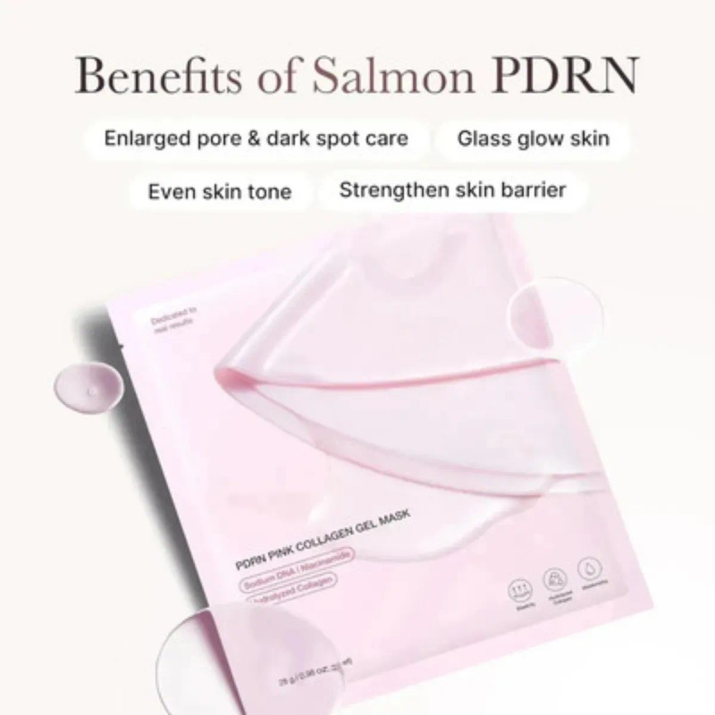 Máscara Gel Colágeno Rosa Salmón Dna Pdrn