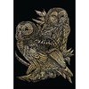 Royal & Langnickel Owl Scratching Picture, Gold, Scratch Pictures for