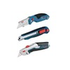 BOSCH H11-14200-1 3-Piece Utility Knife Set | Folding, Snap-Off, and