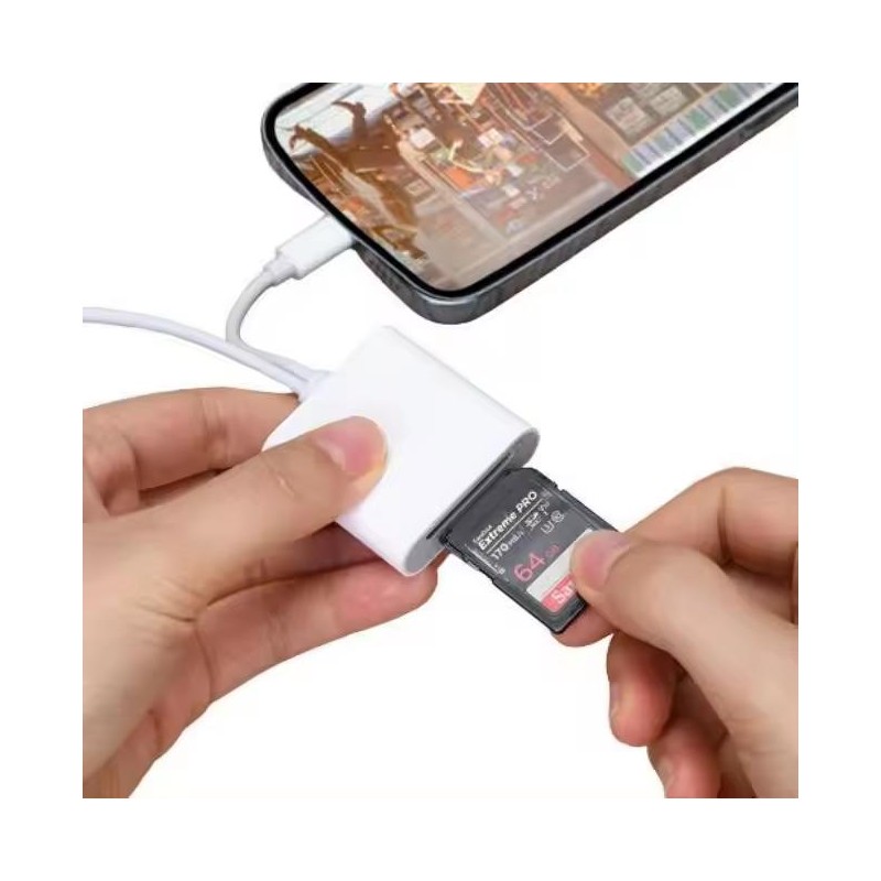 2 in 1 SD Card Reader, 1 Portable Type-C Card