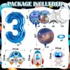 Space 3rd Birthday Decorations for Boys - 11PCS Set With