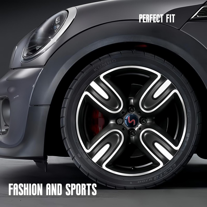 4PCS Car Wheel Center Cap 54mm S Logo Compatible with