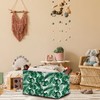 Palm Banana Leaf Rectangular Storage Basket,Collapsible Fabric Storage Container with