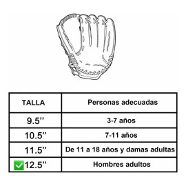 MANK Guante De Entrenamiento De Béisbol De 12.5in Para Adulto