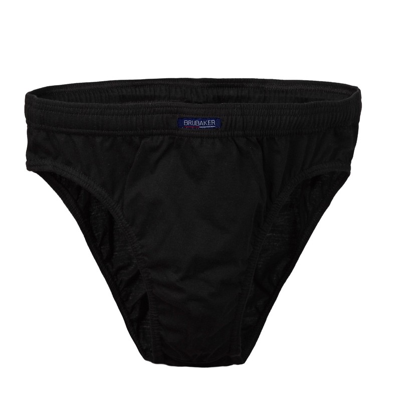 Brubaker Men’s Cotton Briefs, Pack of 7 - black Plain,