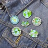 Earth Brooch Save The Planet Lapel Pin for Women Cartoon