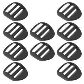 SG Store 10Pcs 1 Inch 25MM Plastic Ladder Slider Adjustable Lock Buckles Tri-Glide Slide Clips for Backpack Strap Belt Replacement and Outdoor Gear Repair