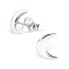 Crescent Moon Stud Earrings - 925 Sterling Silver