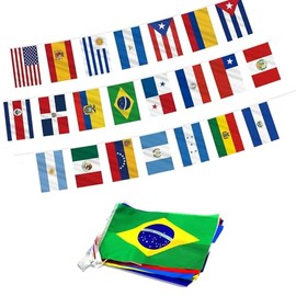 Hispanic Heritage Month String Flags Decorations,Latin America 22 Countries String Flags Banners Bunting for Heritage Hispanic Month International Events Classroom Sports Bars Party Decoration.