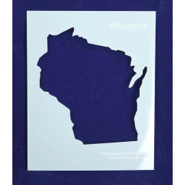 TCR Templates State of Wisconsin Stencil -14 mil Mylar Painting/Craft