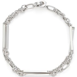 Jewels by Leonardo Grace Bracelet • Bracelet Chain Made of Silver-Coloured Stainless Steel • Double Row Look • 19 cm Length • Jewellery Gift for Women • 024933, One size, Stainless Steel, No Gemstone