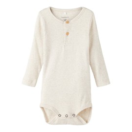 NAME IT Baby Boys' Nbmkab LS Body Noos, Peyote Melange