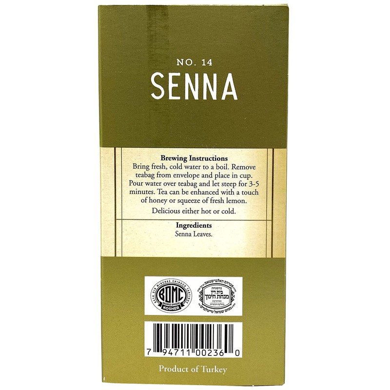 Galil Senna Tea – Caffeine-Free Herbal Tea, Certified Kosher Tea