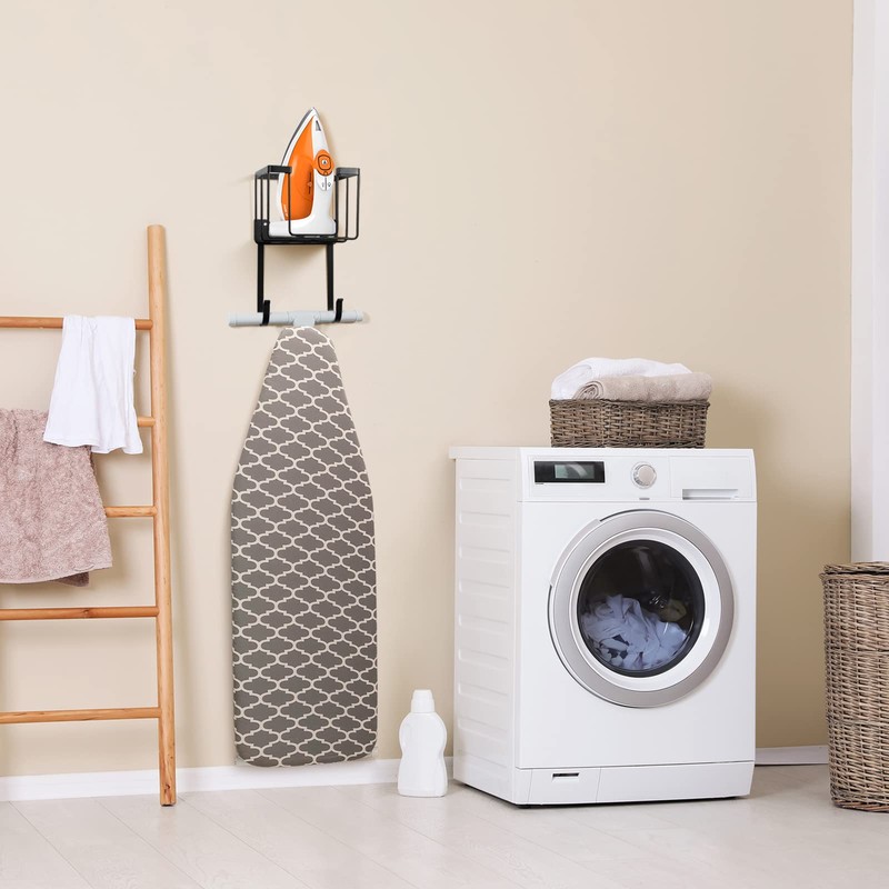 ORLESS Over The Door/Wall Mount Ironing Board Hanger, Laundry Room
