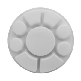 Pooja Bazar 9 Compartment White Disposable Party Thali Plates (White, 200)