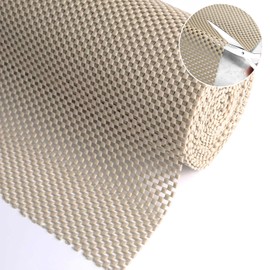 PANGP Forro de Cajón para Estantería, Forros No Adhesivos, Revestimiento de Estante para Cajones, Forro de Estante Antideslizante Resistente Al Agua Grueso (Beige)