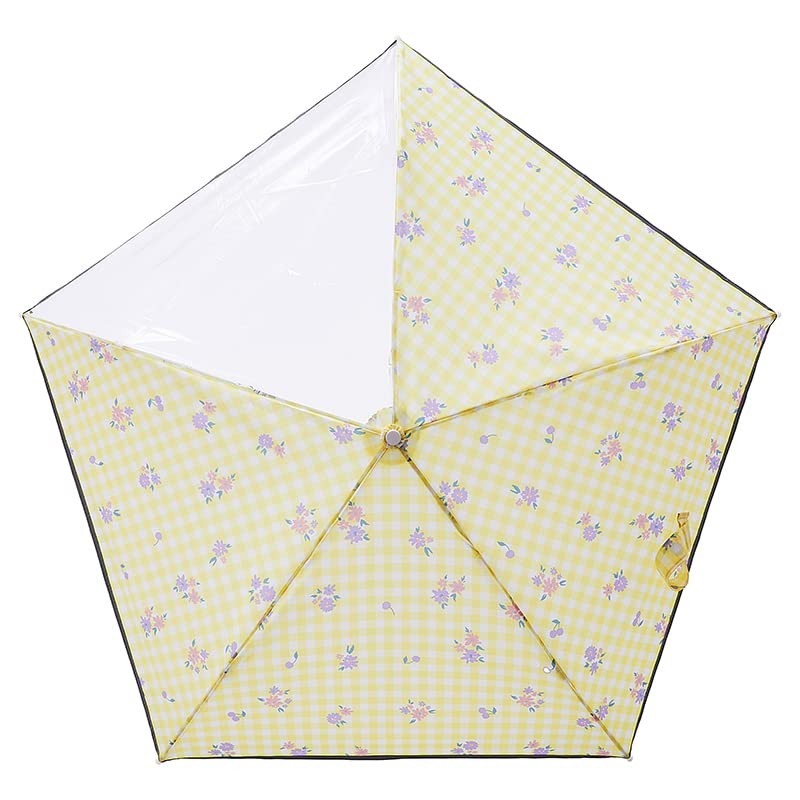estaa 10270 Windproof Girl Folding Umbrella with Transparent Window, 19.7