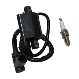 Goodfind68 New Ignition Coil with Spark Plug Compatible with Yamaha Gas Golf Cart G2 G5 G8 G9 G11 G14 1985-1996 Replacement for J38-82310-20-00 JF2-82310-00-00 BR8ES