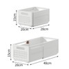 Ruspela Storage Boxes Set of 3 Foldable Wardrobe Storage Organisers