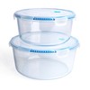 HUSANMP Large Borosilicate Tempered Glass Food Storage Containers with BPA-Free