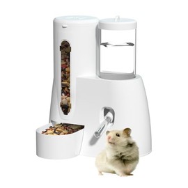 Botella de agua 2 en 1 para hámsteres: comedero automático, dispensador de agua antigoteo para pequeños animales, para hámsteres enanos sirios, jerbos, ratones, erizos, accesorios para jaula