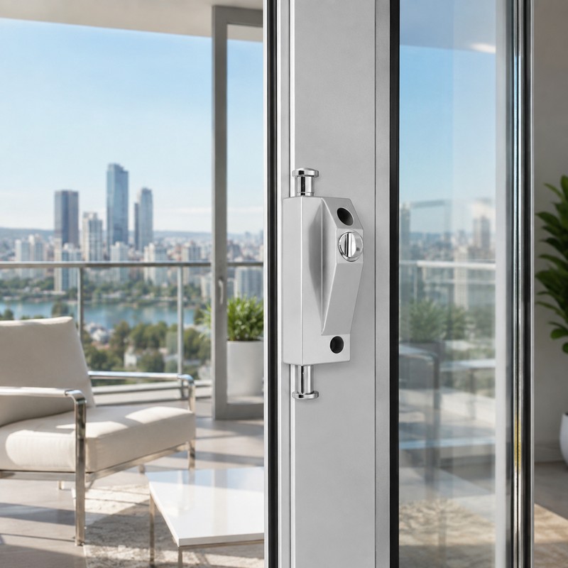 Spring Floor Door Latch Lock for Revolving Doors - Stainless