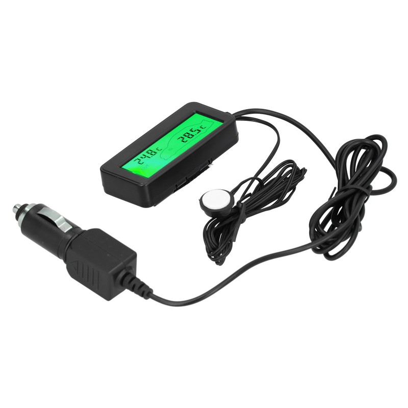 Mini Thermometer Electronic Temperature Meter with LCD Display DC12V for