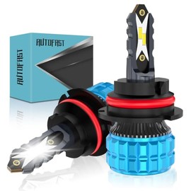 Focos LED 9007 HB5 Kit de Auto, 280W 32000LM 600% Brillante - 2 Piezas | 6500K Luz Blanco, Luces 9007 LED Alta y Baja para Faros Delanteros, 1:1 Tamañ