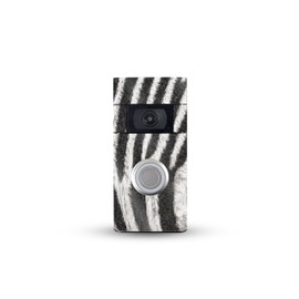 MightySkins Glossy Glitter Skin Compatible with Ring Video Doorbell (2nd Generation) - Zebra Closeup | Protective, Durable High-Gloss Glitter Finish | Easy to Apply