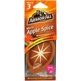 Armor All Car Air Freshener On Card Warm Apple Spice Orange 3 Pack