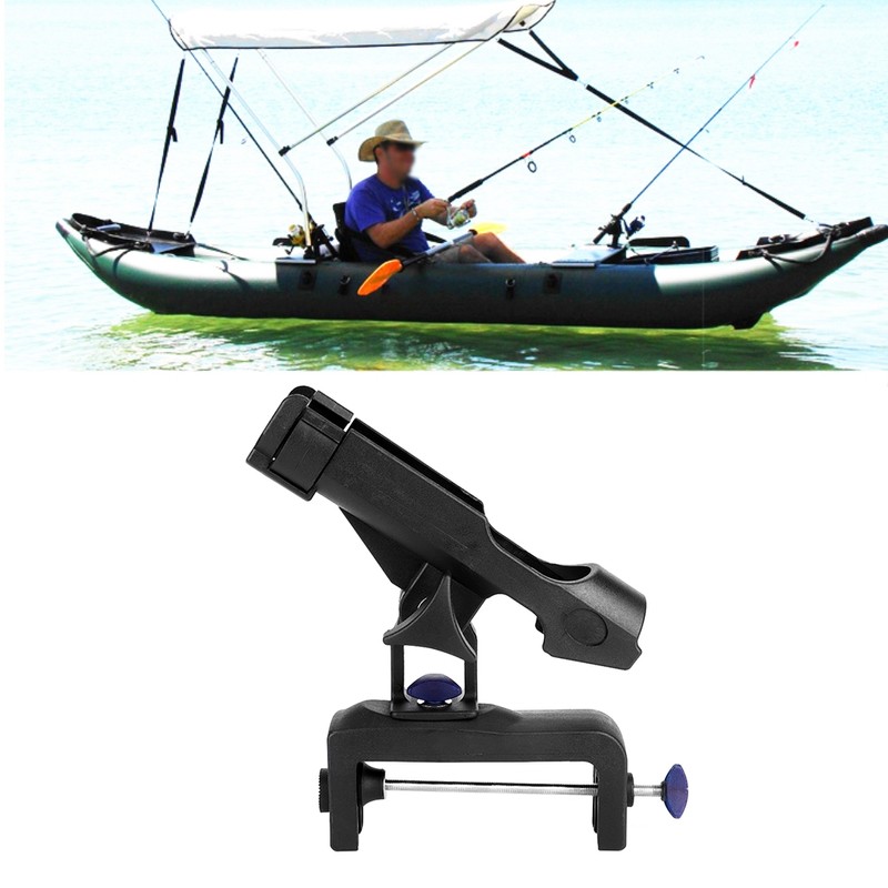 Adjustable 360-Degree Rotation Nylon Plastic Clamp Fishing Rod Mount Holder