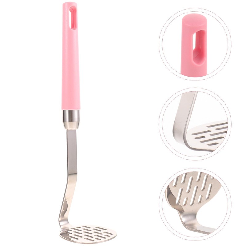 GOOHOCHY Reusable Potato Masher Stainless Steel Manual Potato Crusher with