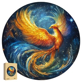 Phoenix Wooden Puzzle for Adults, Unique Wooden Puzzle, Animal Shape, Wooden Puzzle with Gift Box, 583 Pieces, XL-50 x 50 cm