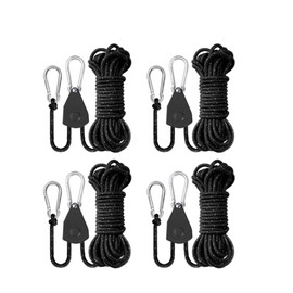 Guy Rope, Rope Ratchet, Universal Fittings, Rope for Camping, Plant Growing, Light Guy Rope, Tent Rope, Hanging Rope, Time-saving Fittings, Tarp Setup, Paracord, Tent Rope, Tarp Rope, Black, Diameter