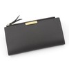 DUOBAGMA Women's Purse with Zip and Many Compartments, Women's PU Leather Wallet, Long Purse, gray, Casual