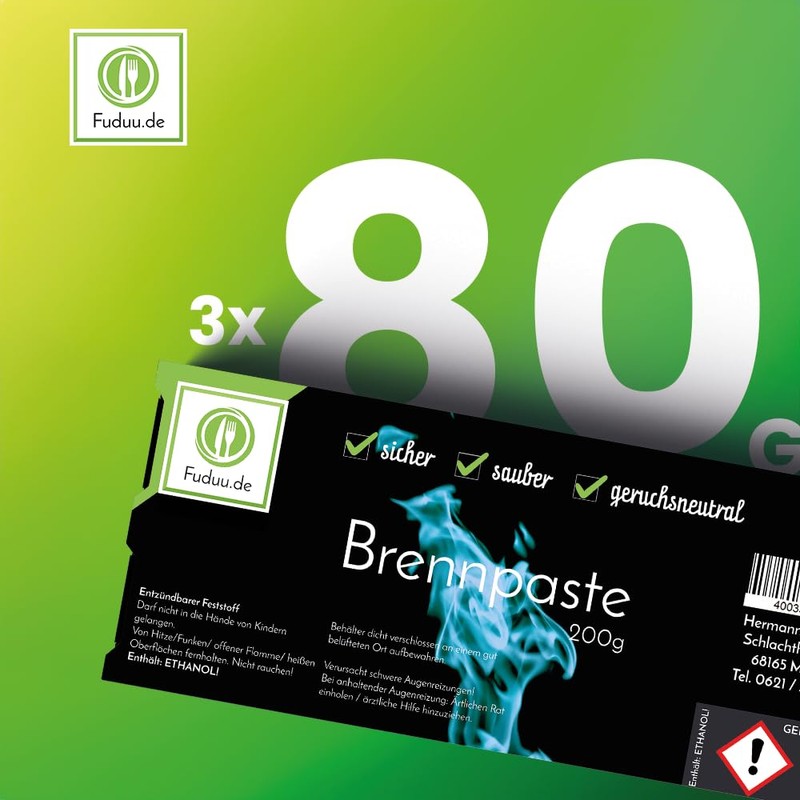 Fuduu.de - Burning jelly, 3 x 80 g