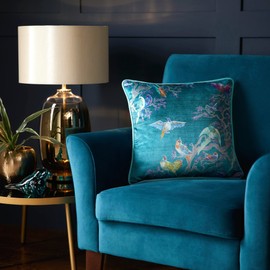 Laurence Llewelyn-Bowen - Birdity Absurdity - Cushion Cover - 43 x 43cm in Blue