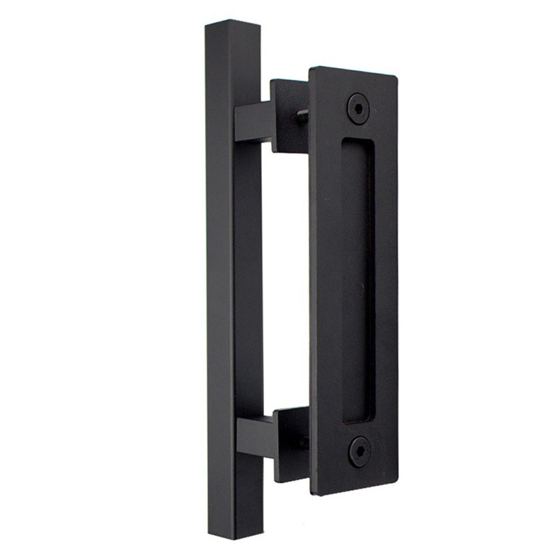 Sliding Barn Door Handle Flat Back Plate Double Sided Rectangular