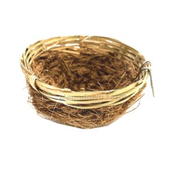 Moondown Farm Canary Bird Nest Pans Coco and Wicker with Hooks 5 PACK