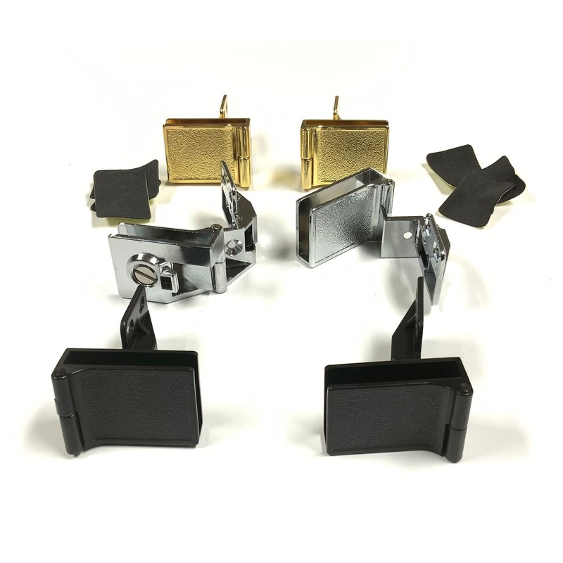 Overlay Side-Mount Glass Door Hinge in Polished Chrome