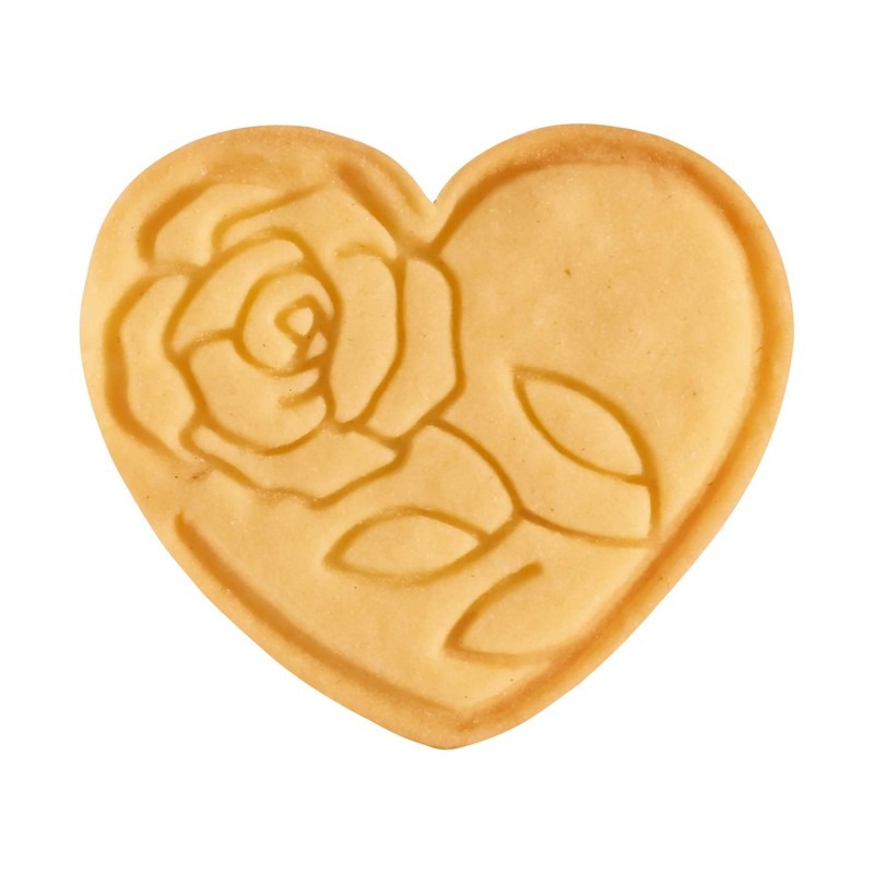 Tescoma 630856 Cookie Cutters with Stamp Set of 3 Hearts