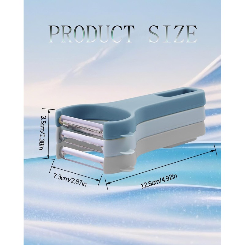 HEYCROWN Vegetable Peeler Set 3-Piece Potato Peelers for Veggie, Fruit