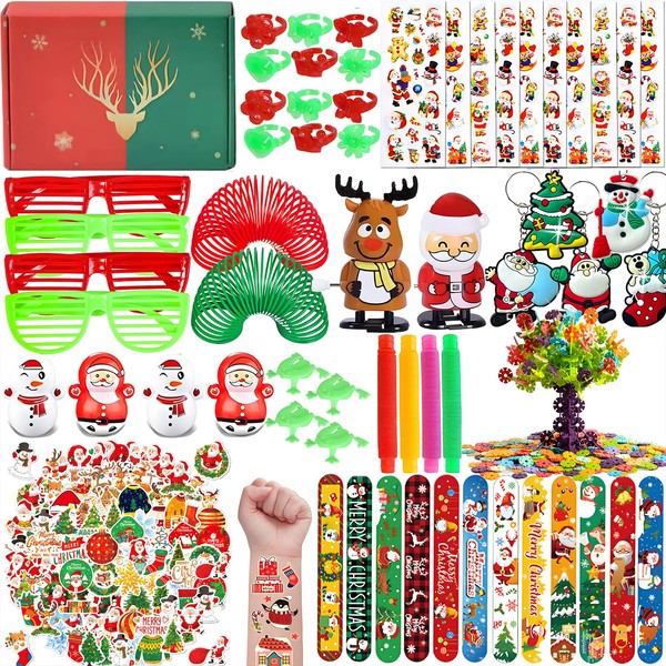 MOTYYA 175Pcs Christmas Party Favors, Toy Set, Pinata Stuffers, Carnival