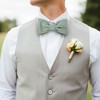 LINILI Linen Bow Tie for Men, Pre-tied and Adjustable, Handmade