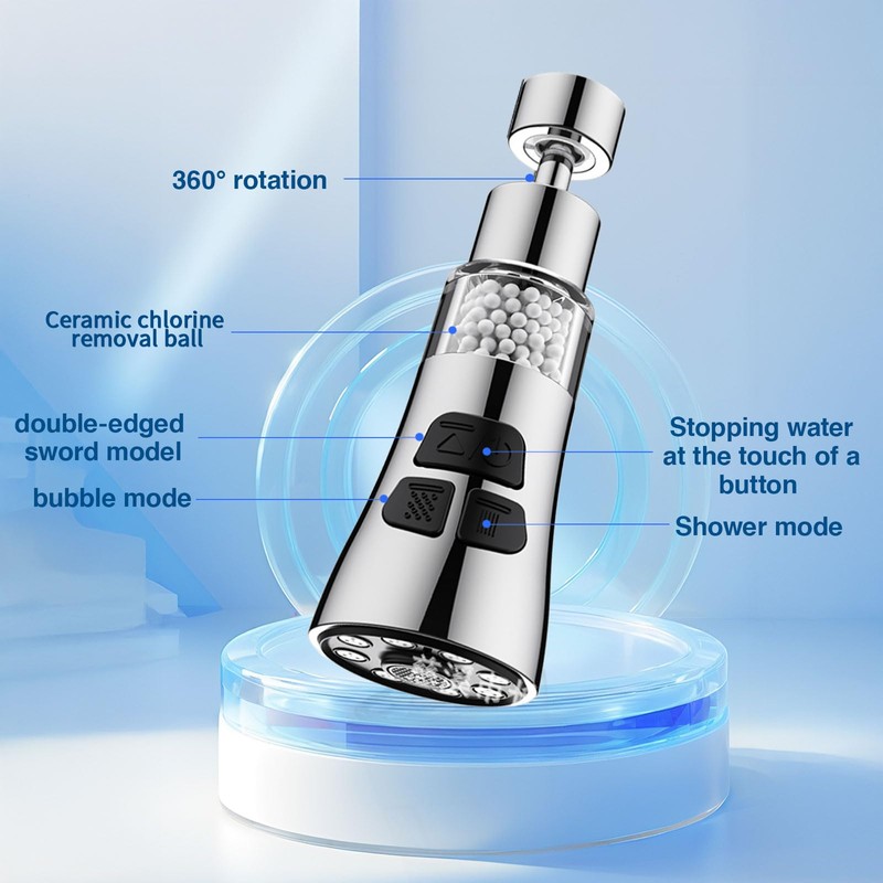 Sink Water Filter Faucet - 360° Rotating Faucet Filter Set