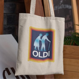 SmartyPants Oldi Couple Tote Bag - Golden Oldie Funny Fun Joke Humour Old Age Elderly Birthday Father's/Mother's Day For Him For Her Gift Present Cotton Shopper (Natural)